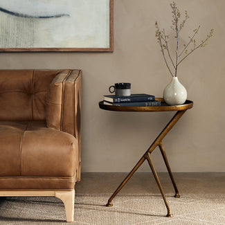 Schmidt Raw Brass Accent Table 2